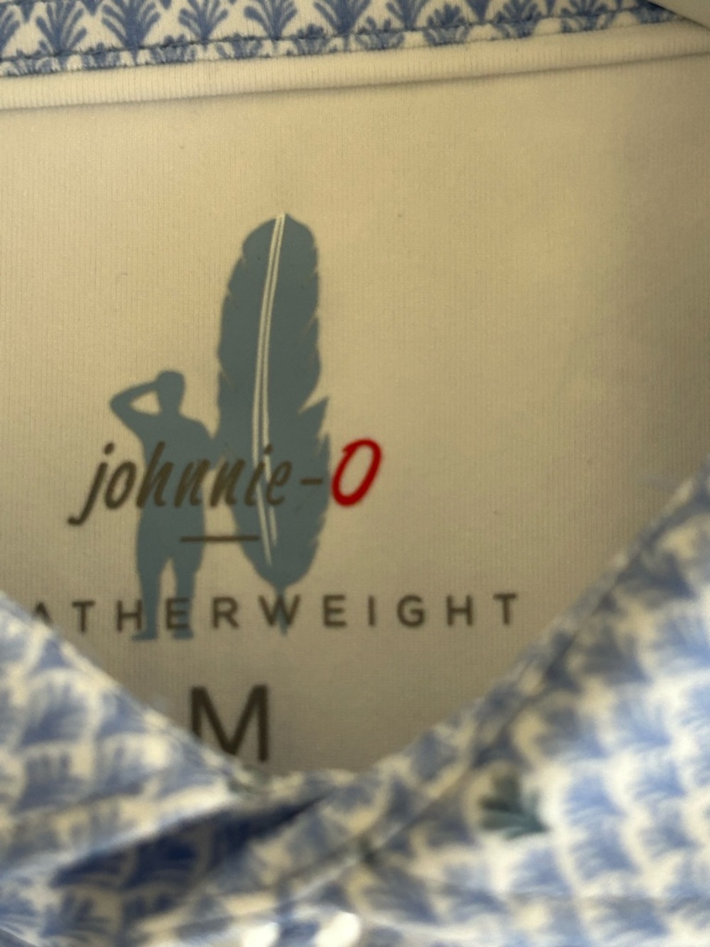 johnnie-O Light Blue Micro-Print Polo - Picture 4 of 4